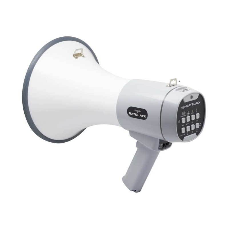 Megáfono de Alta Potencia 120W Recargable con BT Batblack BT-MF98