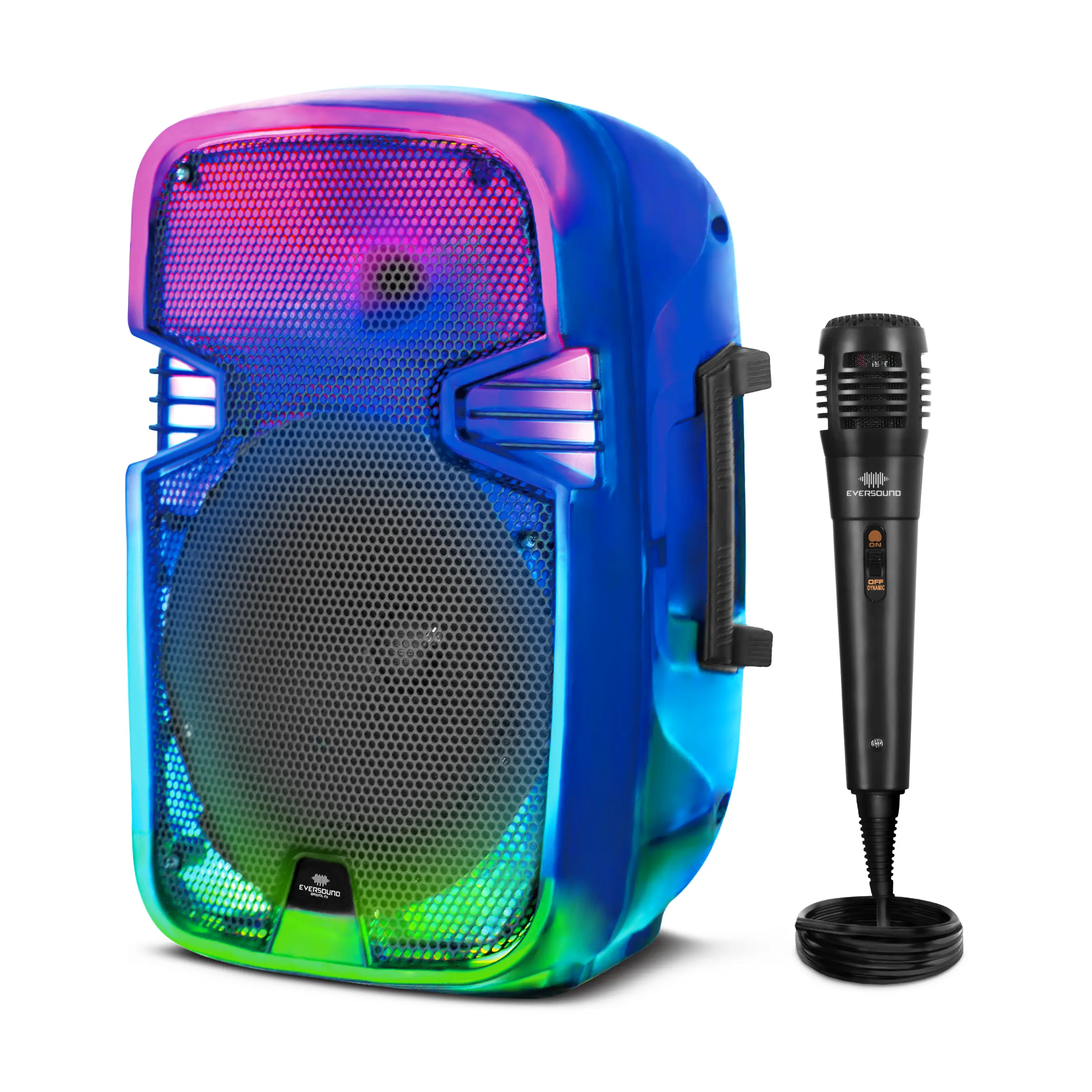 Parlante Portátil Bluetooth 8" Eversound Bristol FX (EV 1001) RGB