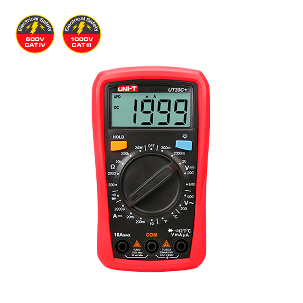Multímetro Digital UNI-T UT-33C+ (Con Sonda de Temperatura)