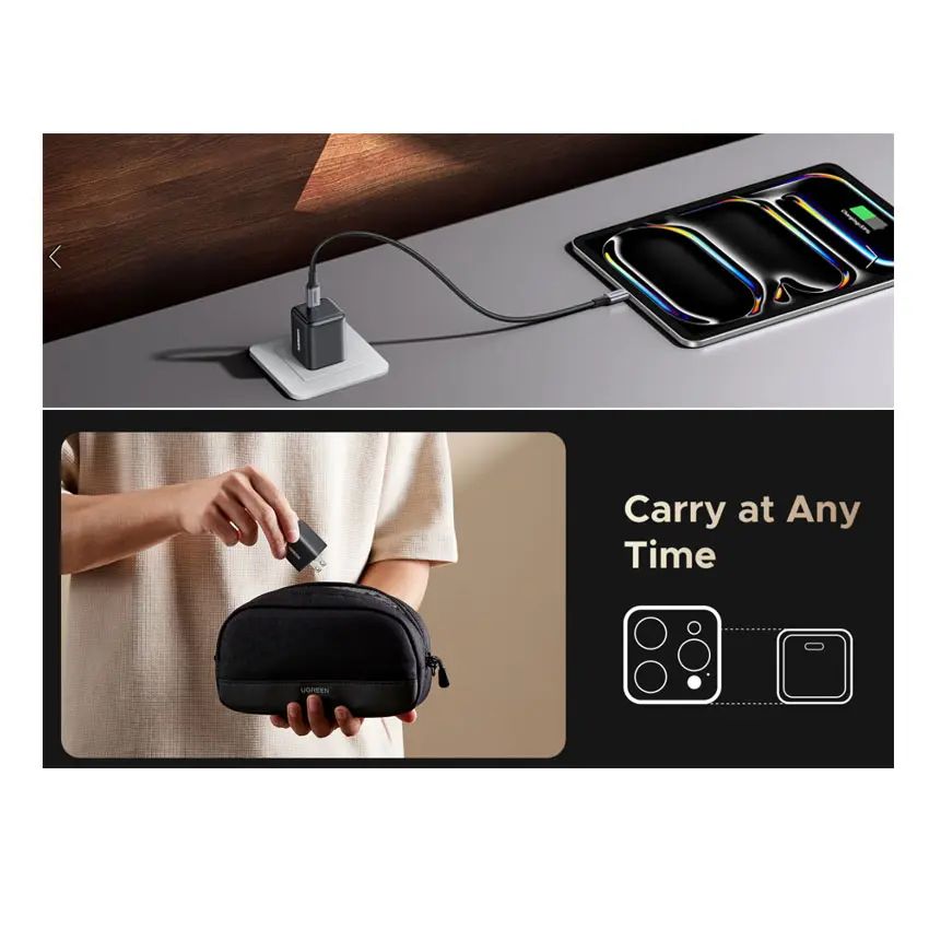 Cargador Ugreen 30W USB-C GAN PD 3.0 Iphone 17, Ipad, Galaxy
