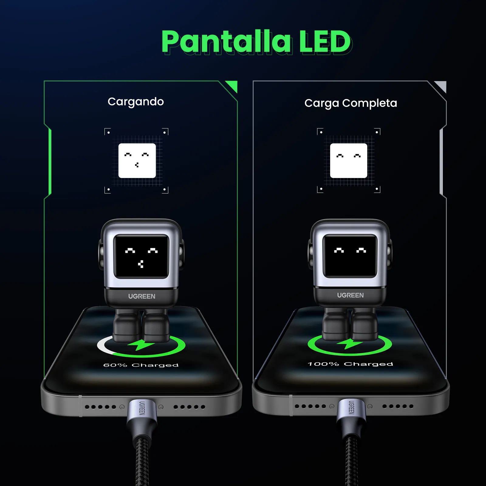 Cargador Ugreen Nexode 65W 3-Port PD GAN Fast Charger Us Space Gray Cd361