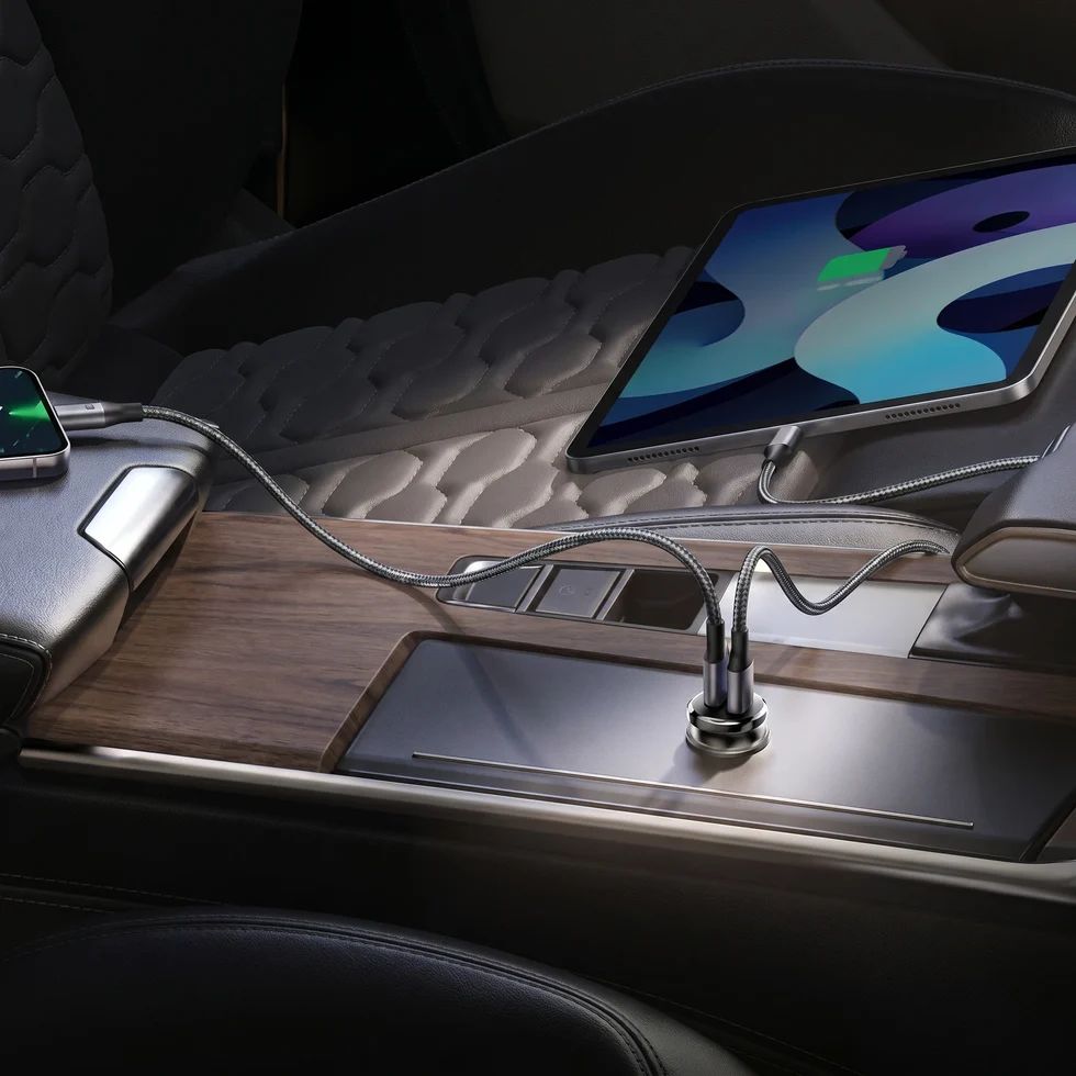 Ugreen Ec305 - Cargador De Auto USB-C Y USB-A 30W