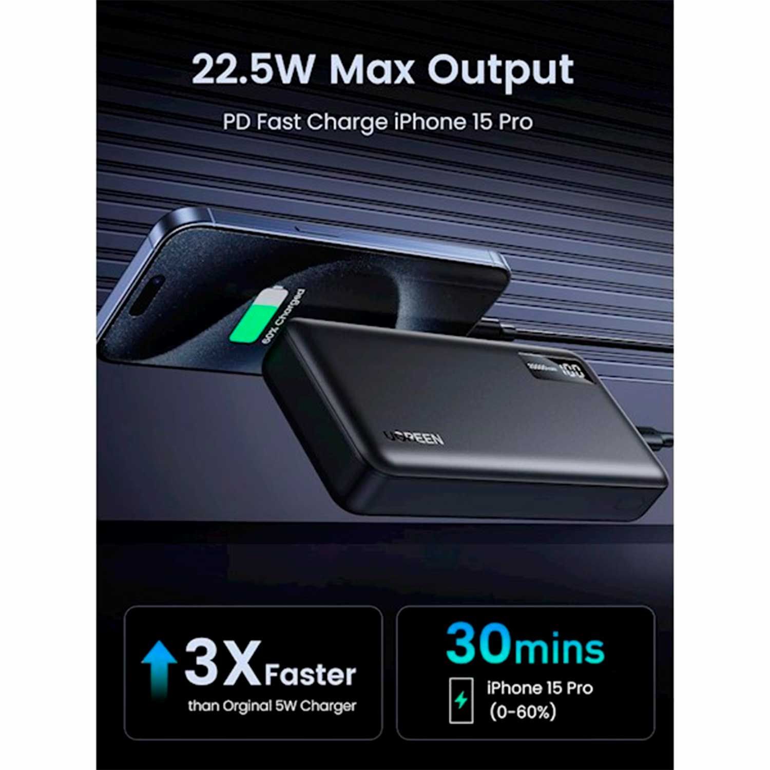 Power Bank Ugreen Carga Rapida Pantalla Digital 20000Mah 20W-Model Pb312 25683