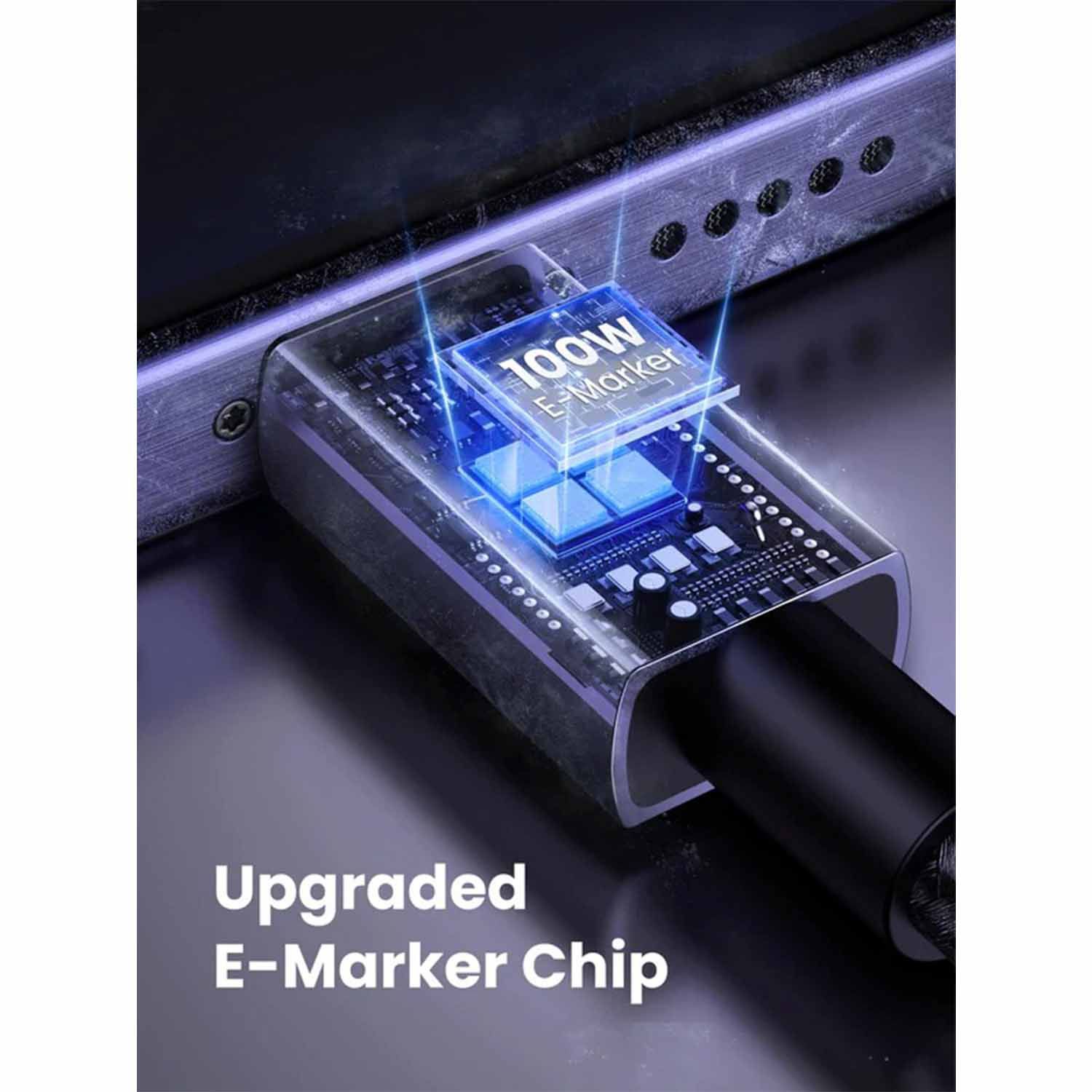 Cable Ugreen De Carga Rápida USB-C A USB-C 100W Space Gray 3M L512 45065