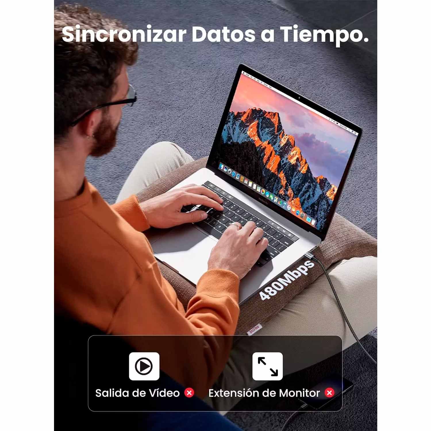 Cable Ugreen De Carga Rápida USB-C A USB-C Us261 50150