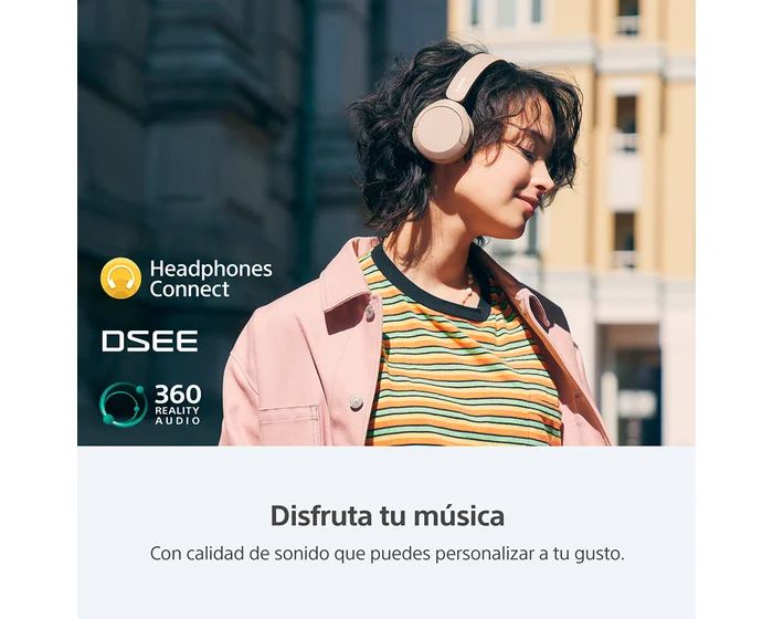 Audífonos Bluetooth ON-EAR Sony Wh-Ch520 Cremas Con 50 Horas De Batería