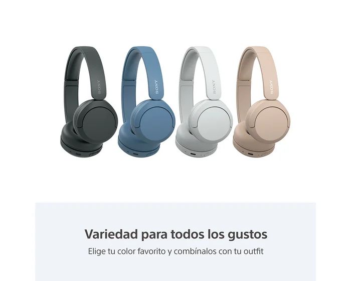 Audífonos Bluetooth ON-EAR Sony Wh-Ch520 Cremas Con 50 Horas De Batería