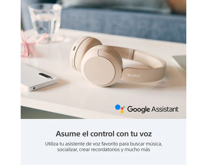 Audífonos Bluetooth ON-EAR Sony Wh-Ch520 Cremas Con 50 Horas De Batería