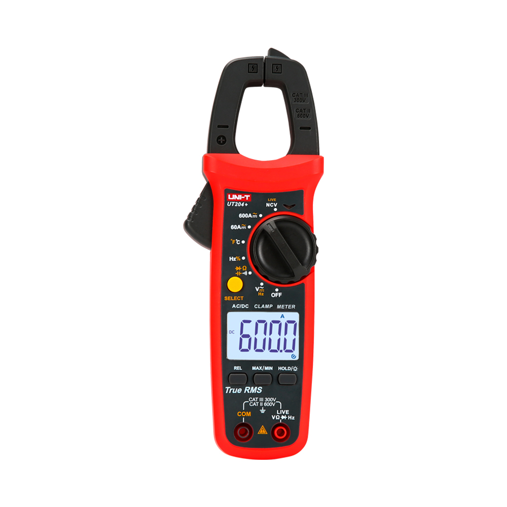 Pinza Amperimétrica UNI-T UT-204+ (600A AC/DC con Temperatura)