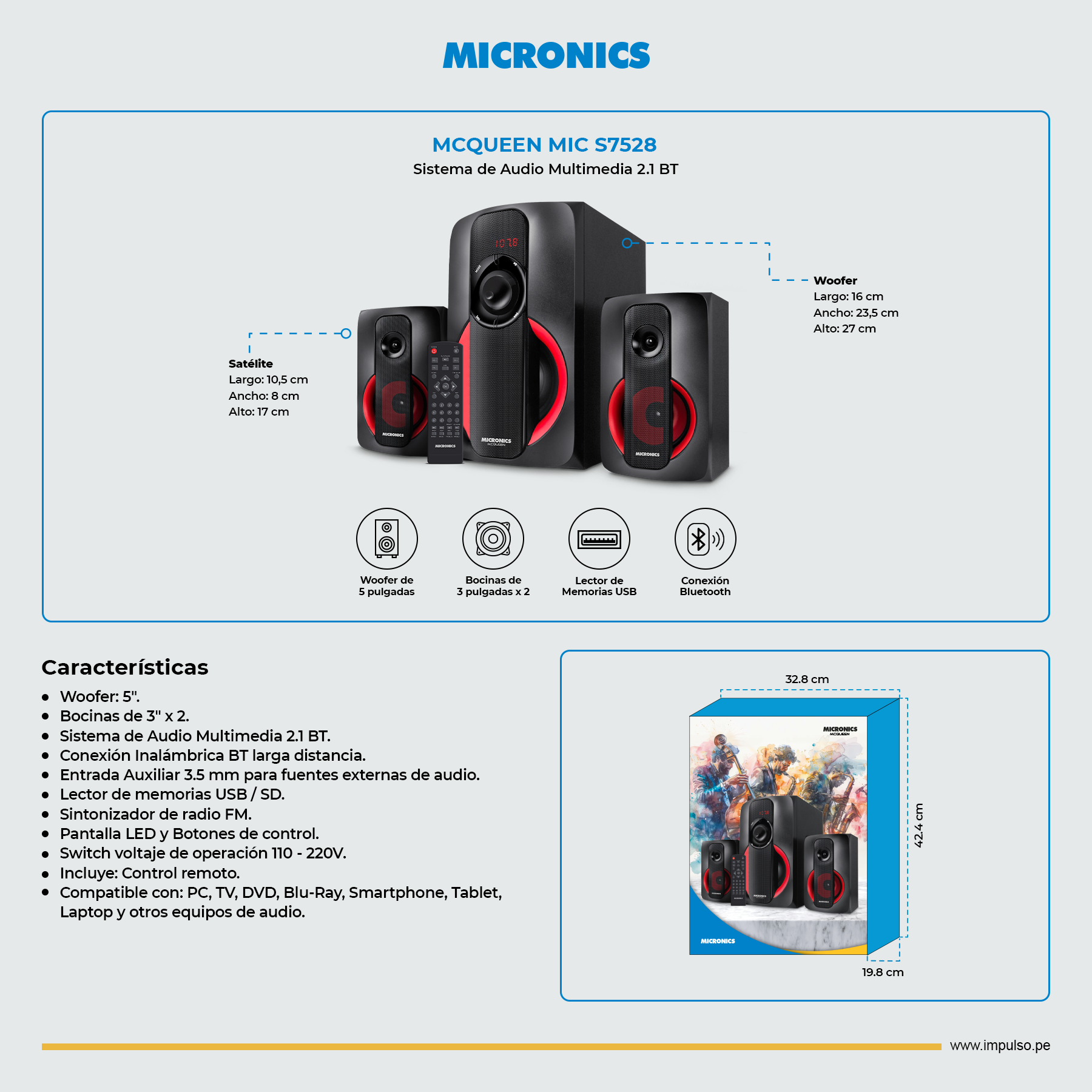Parlante 5" Micronics Macqueen (MIC S7528)