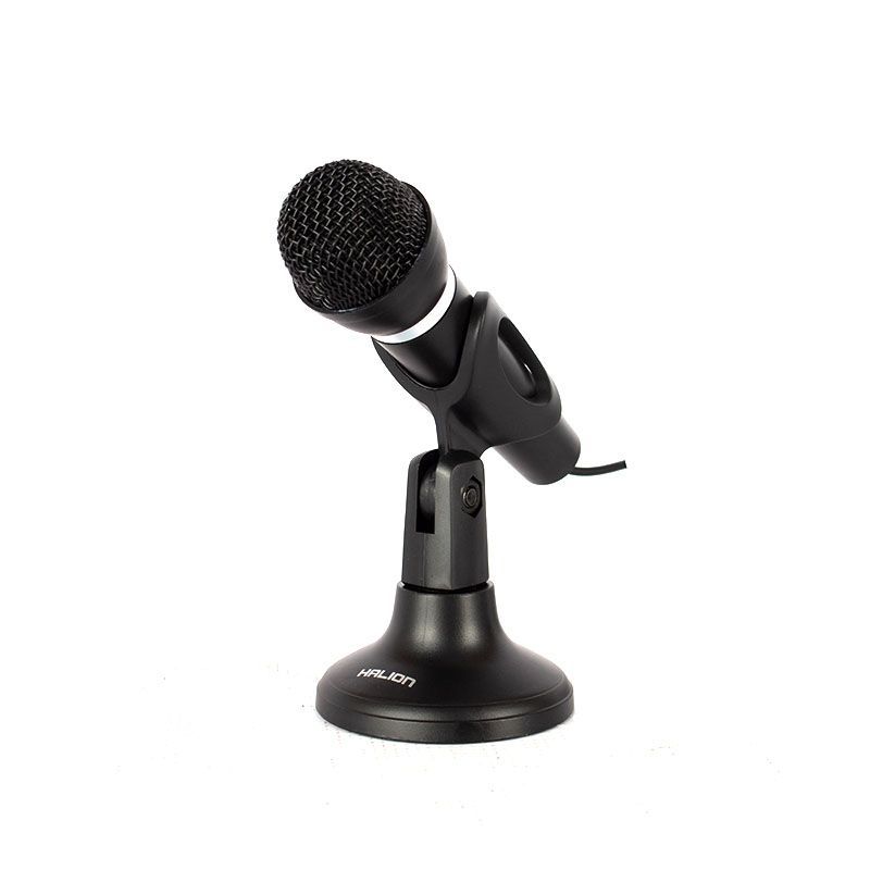 Microfono Pedestal Halion Tm-08 Negro Plastico