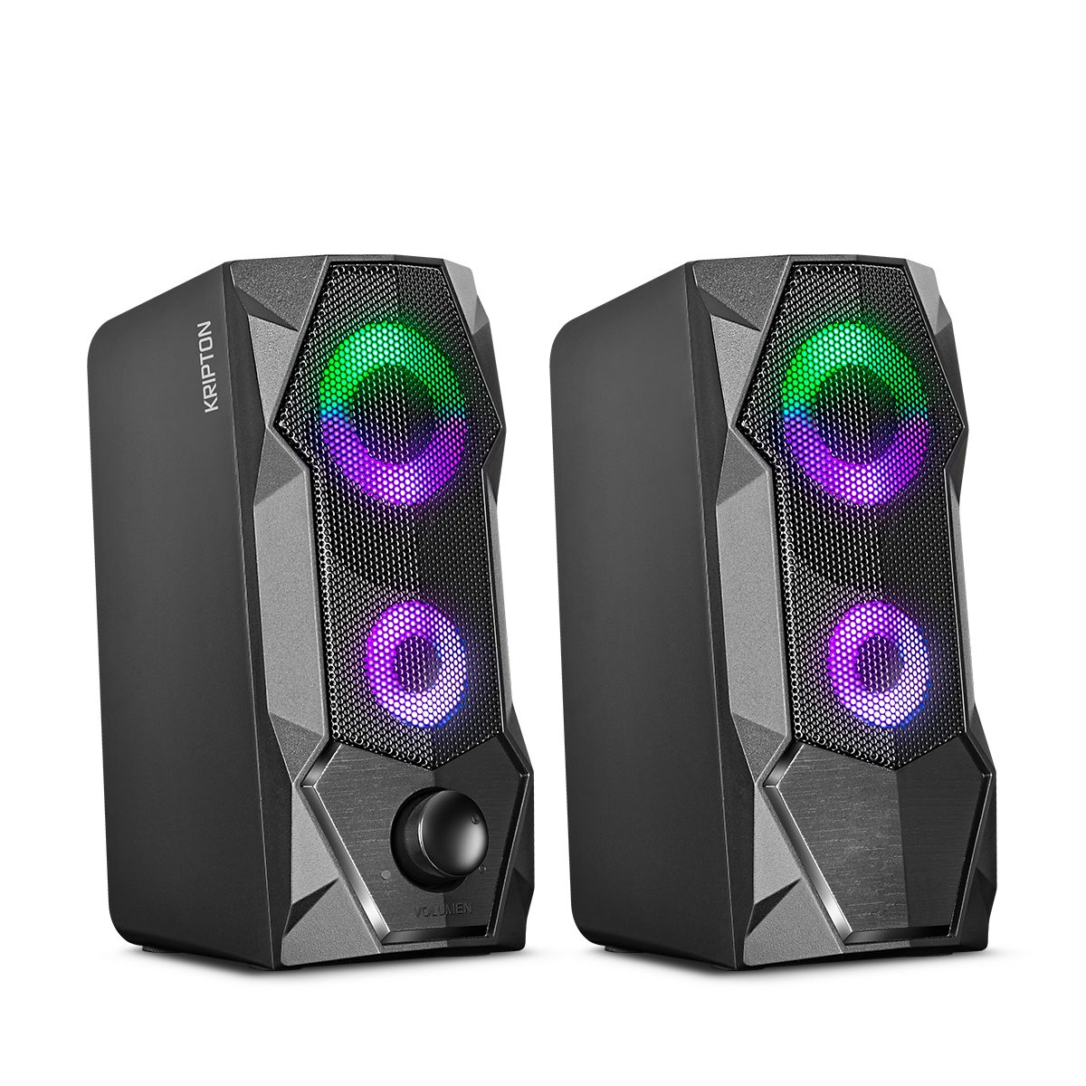 Kripton Advance MIC S324+ Parlante 2.0 RGB 2.5" Micronics