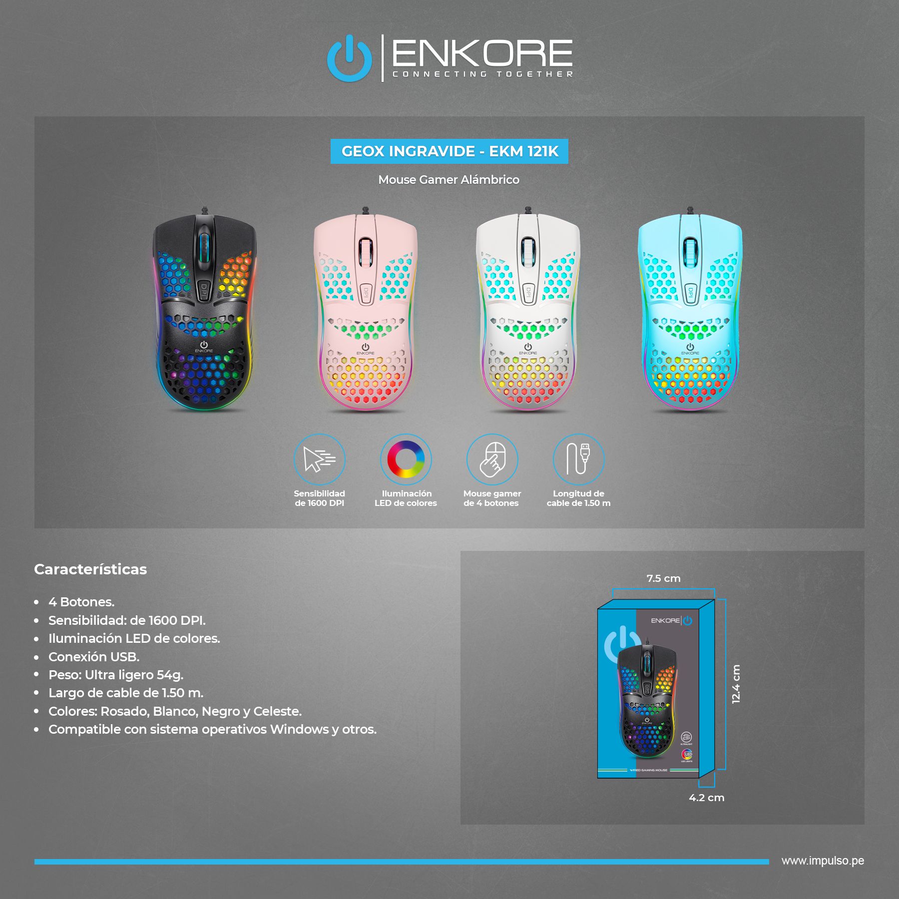 Geox Ingravide Black Ekm121K Mouse USB Enkore