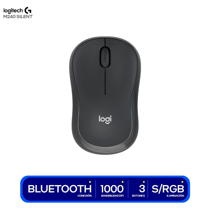 Logit Mouse Logitech M240 Silent Wireless BT Black (910-