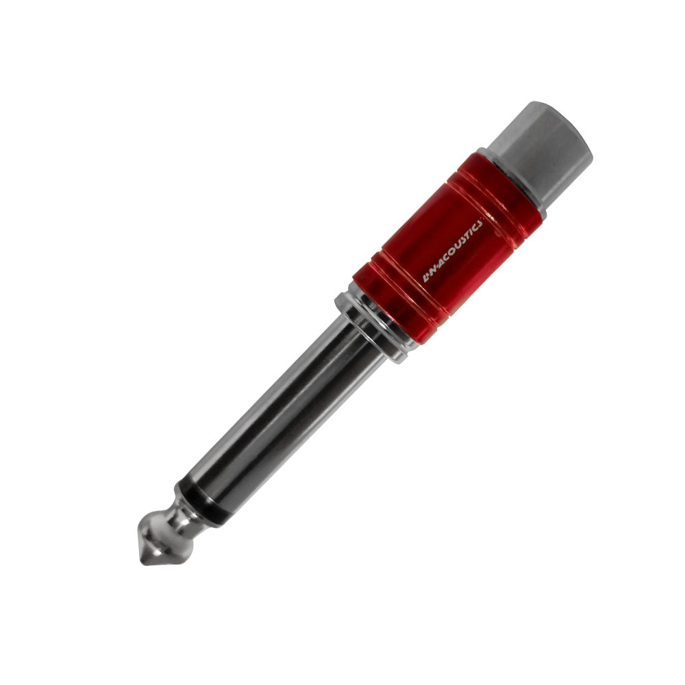 Adaptador Jack RCA A Plug Mono 6.3MM Rojo L&N-ACOUSTICS Ln-2028Rd
