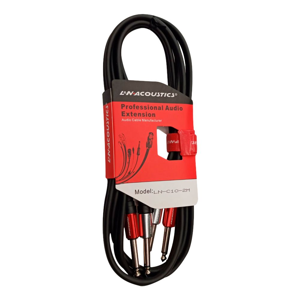 Cable 2 Plug Mono De 6.3MM A 2 Plug Mono De 6.3MM 3M L&N-ACOUSTICS Ln-C10-3M