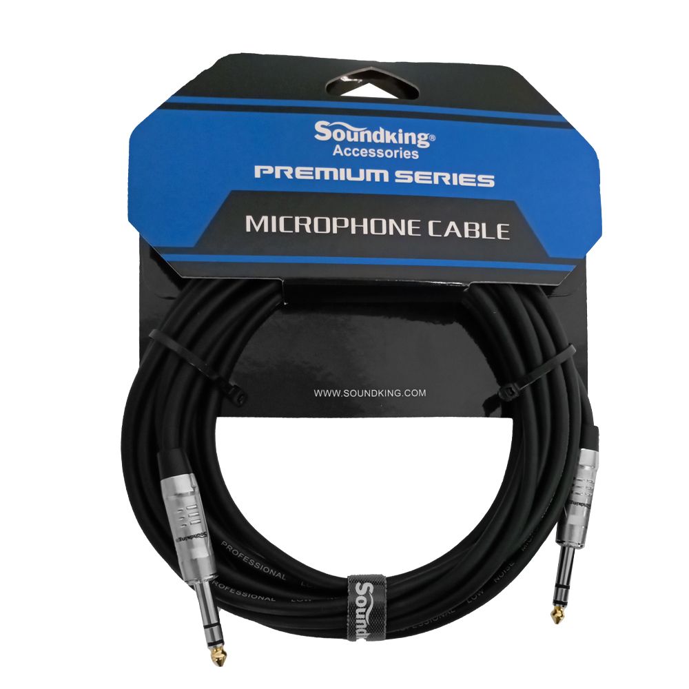 Cable Plug Stereo 6.3MM A Plug Stereo 6.3MM Medida: 5M Soundking BJJ283/5M