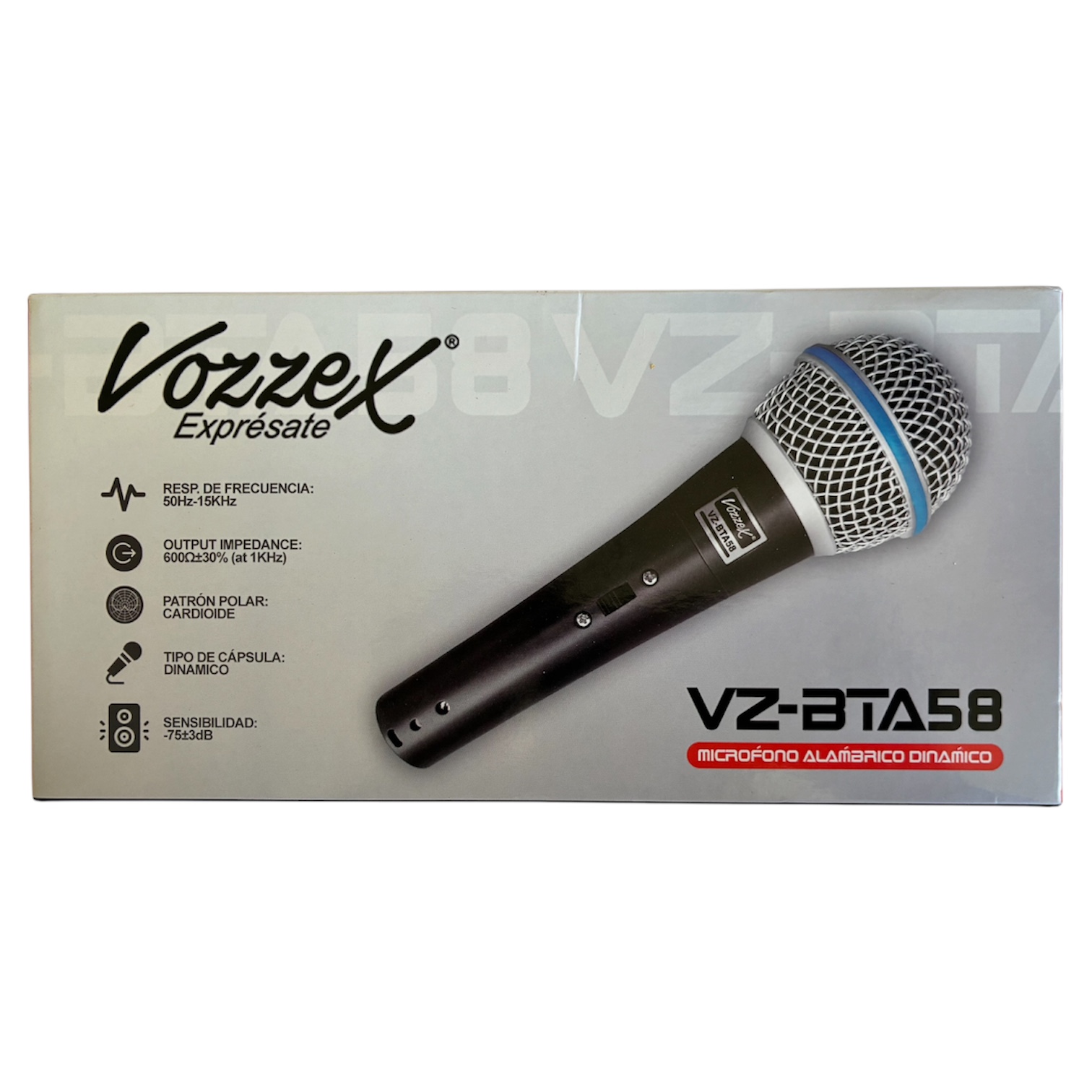 Micrófono Dinámico Alámbrico Vozzex VZ-BTA58