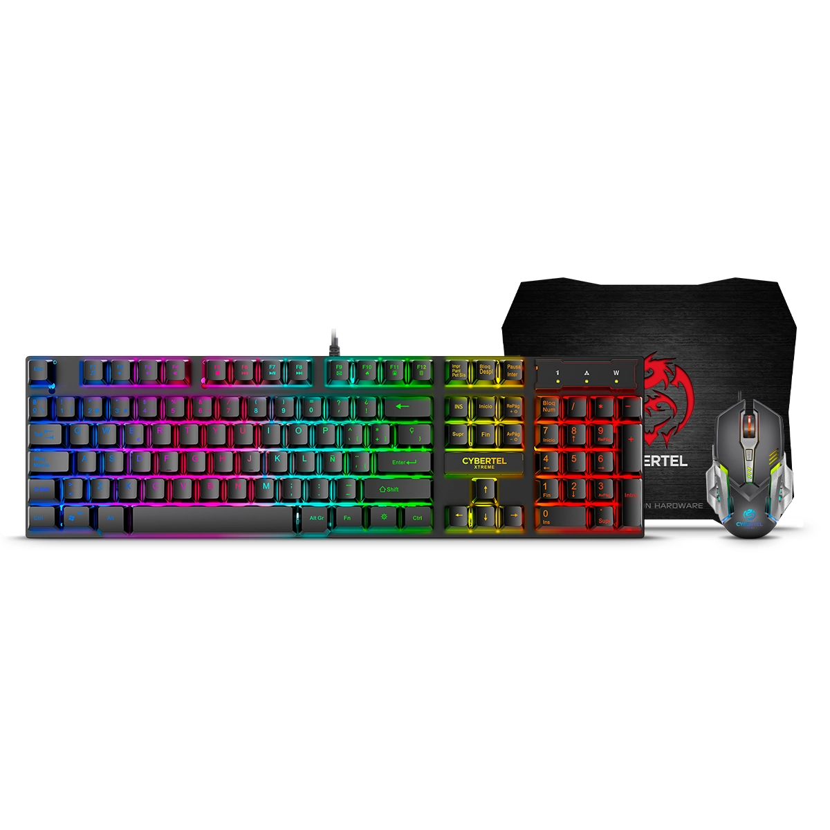 Kit Gamer 3 En 1: Teclado + Mouse + Pad Mouse CYB GT1800