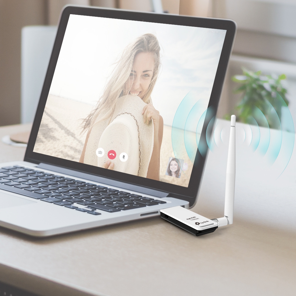 Adaptador USB Inalámbrico de Alta Sensibilidad a 150 Mbps - TP-Link TL-WN722N