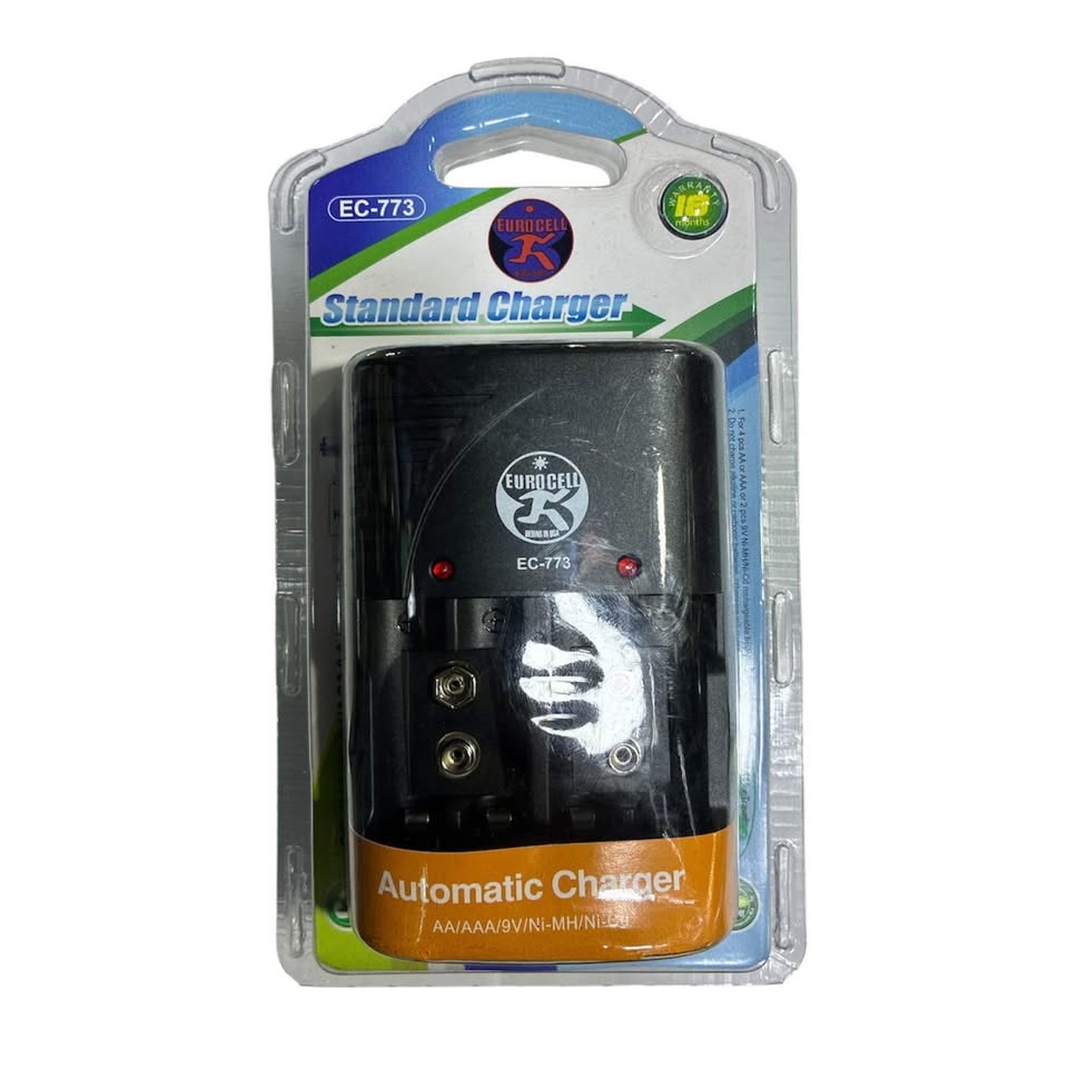 Cargador de Batería y Pilas AA, AAA, 9V