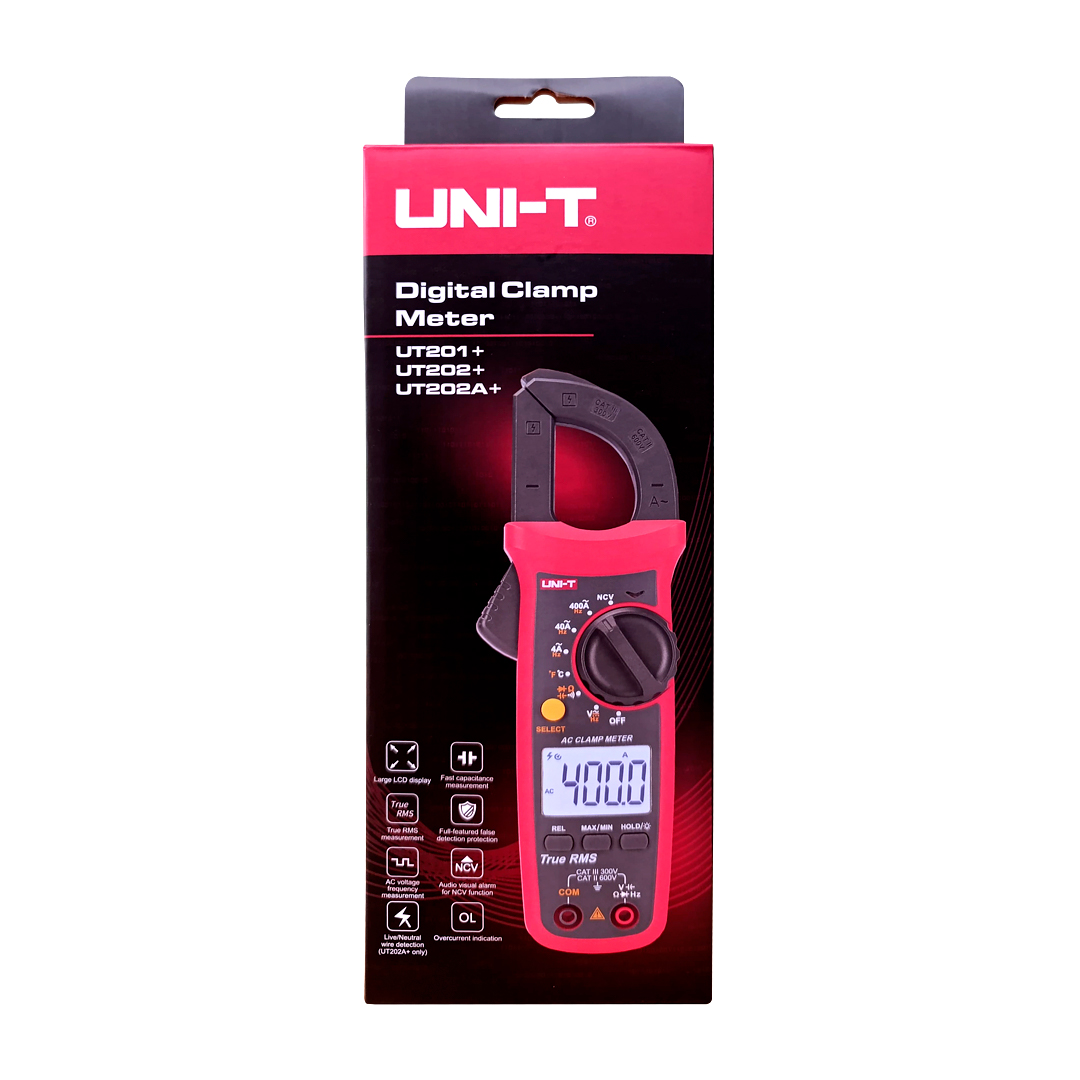 Pinza Amperimétrica UNI-T UT-202A+ (600A AC True RMS)
