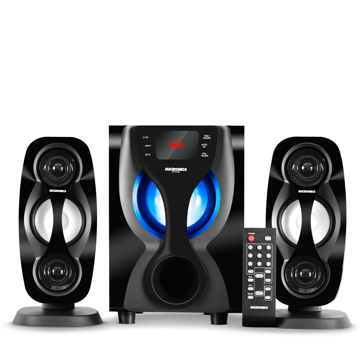 Parlante Micronics Savage (MIC S7415BT) LED Azul