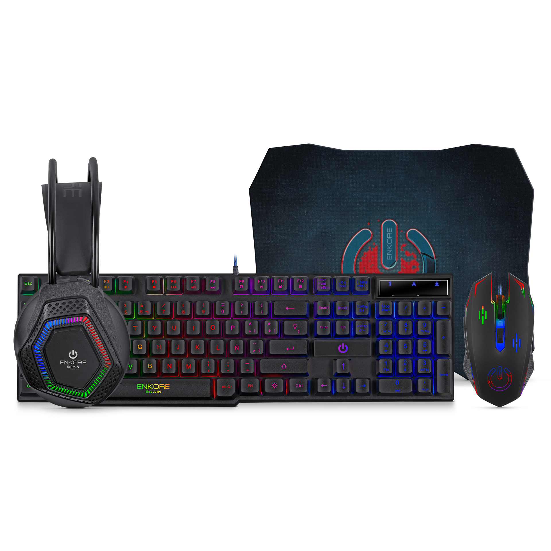 4 En 1- Teclado + Auricular + Mouse + Pad G1005-4