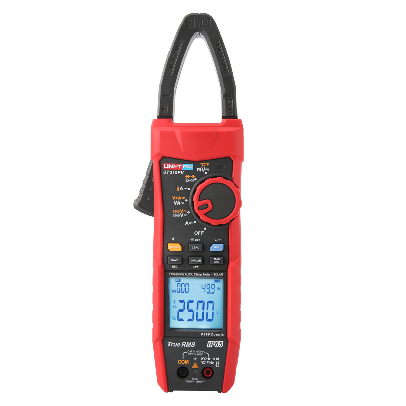 Pinza Amperimétrica Solar UNI-T UT-219PV (2500V DC / 1000A)