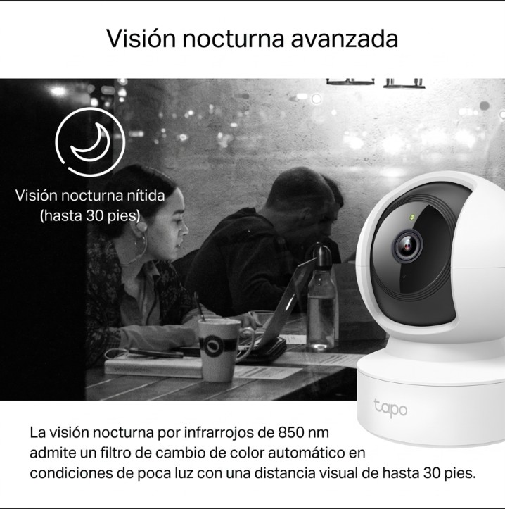 Cámara de seguridad Wi-Fi 2K Tapo C212